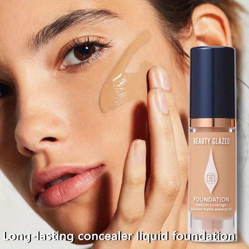 Base Líquida Profissional Beauty Glazed – Alta Cobertura e Efeito Natural Duradouro