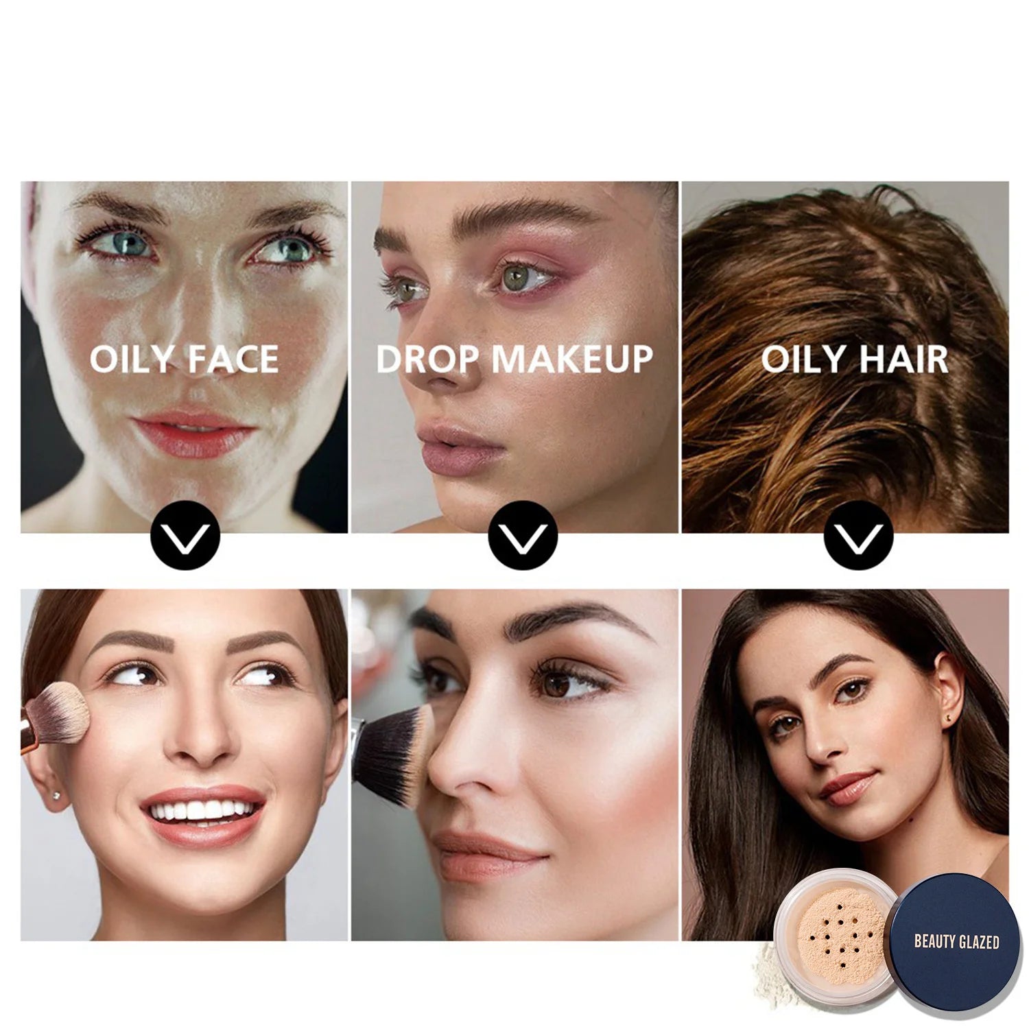 Base Líquida Profissional Beauty Glazed – Alta Cobertura e Efeito Natural Duradouro